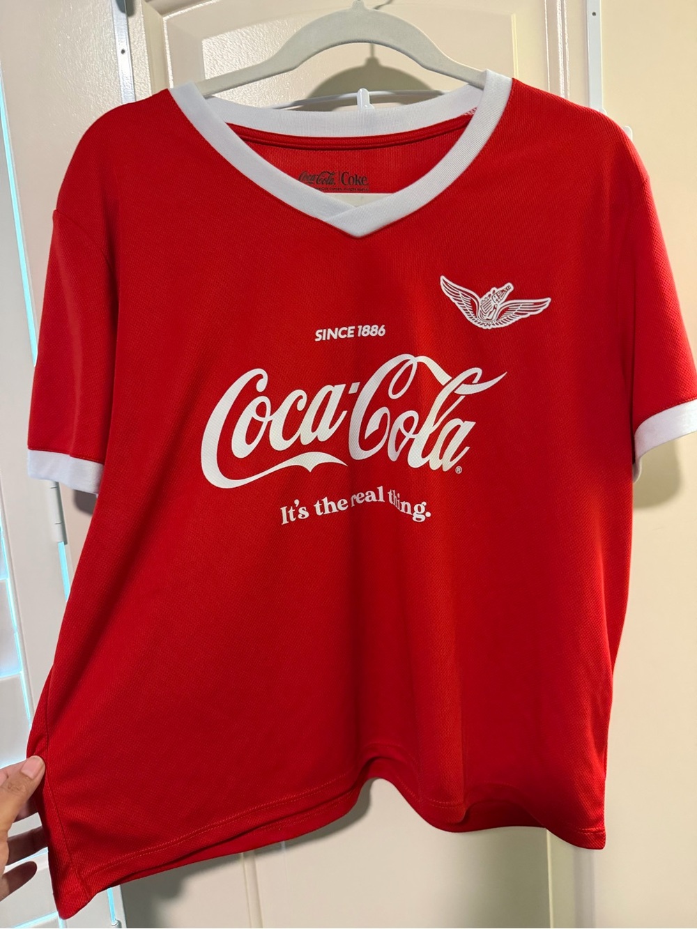 Coca Cola Red Tee with White Logo & Trim